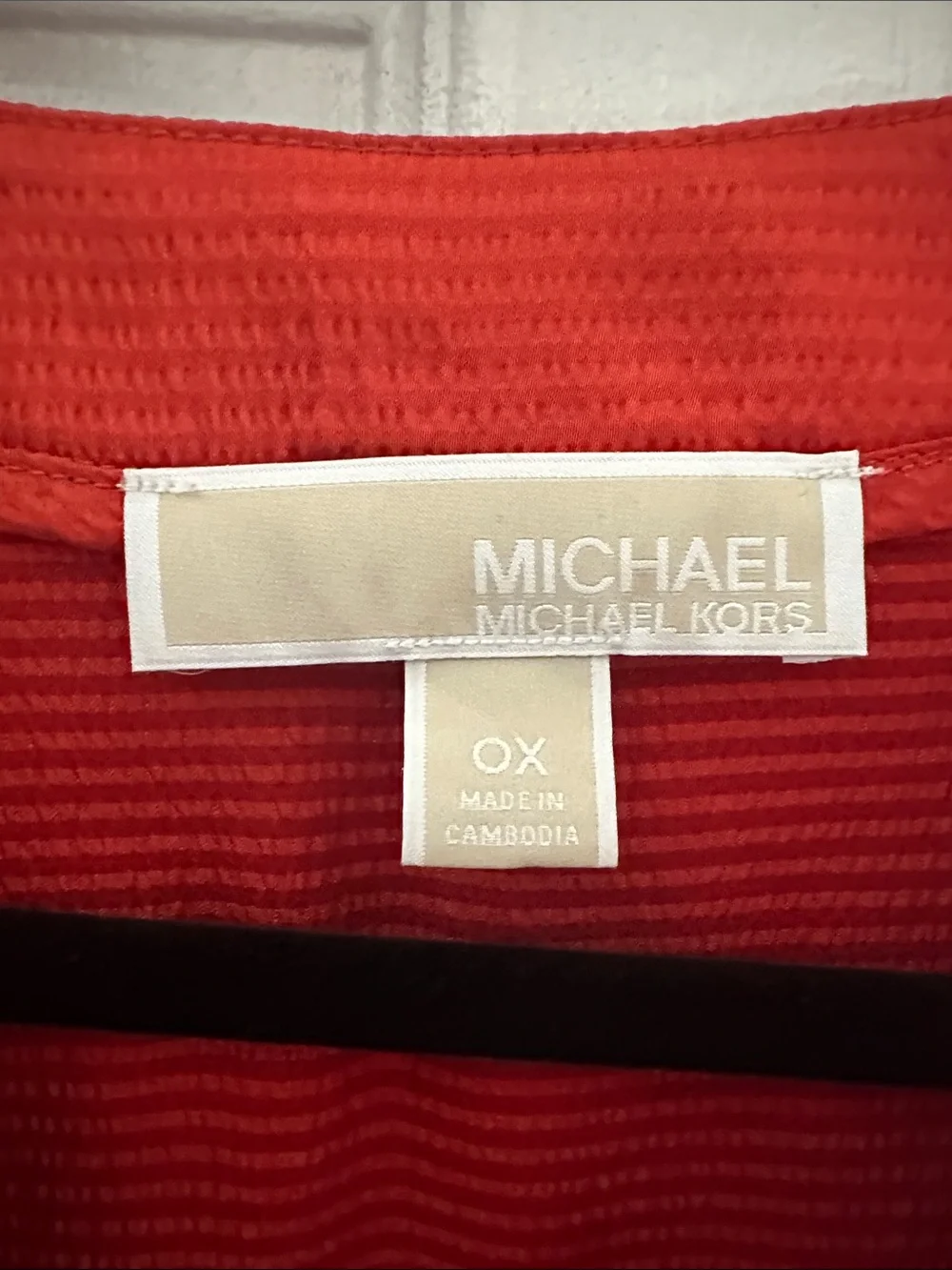 Michael Kors Orange V-Neck Tie-Sleeve Tunic